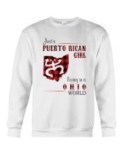 PUERTO RICAN GIRL LIVING IN OHIO WORLD Crewneck Sweatshirt thumbnail