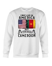 LIVE IN AMERICA BEGAN IN CAMEROON Crewneck Sweatshirt thumbnail