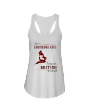 LOUISIANA GIRL LIVING IN BRITISH WORLD Ladies Flowy Tank tile