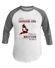 LOUISIANA GIRL LIVING IN BRITISH WORLD Baseball Tee tile