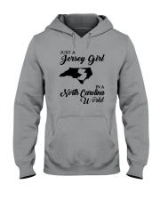 JUST A JERSEY GIRL IN A NORTH CAROLINA WORLD Hooded Sweatshirt thumbnail