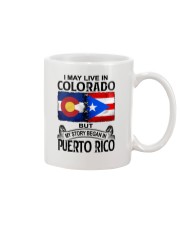 LIVE IN COLORADO BEGAN IN PUERTO RICO Mug tile