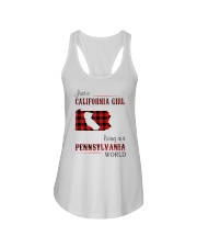 CALIFORNIA GIRL LIVING IN PENNSYLVANIA WORLD Ladies Flowy Tank thumbnail