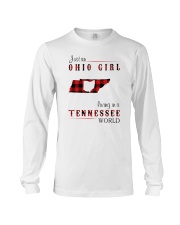 OHIO GIRL LIVING IN TENNESSEE WORLD Long Sleeve Tee tile