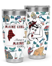 Once A Maine Girl Plaid Pattern 30oz Tumbler front