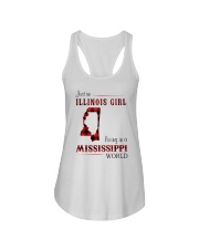 ILLINOIS GIRL LIVING IN MISSISSIPPI WORLD Ladies Flowy Tank tile