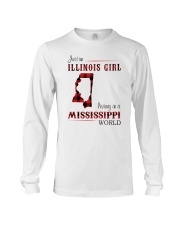 ILLINOIS GIRL LIVING IN MISSISSIPPI WORLD Long Sleeve Tee tile