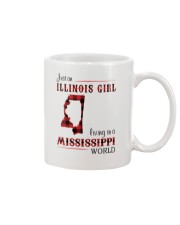 ILLINOIS GIRL LIVING IN MISSISSIPPI WORLD Mug tile