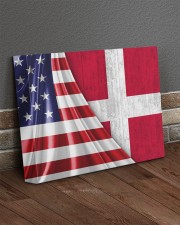 DENMARK AND UNITED STATES FLAG 14x11 Gallery Wrapped Canvas Prints aos-canvas-pgw-14x11-lifestyle-front-10