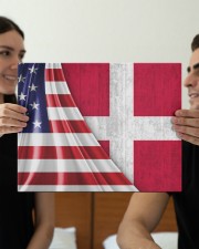 DENMARK AND UNITED STATES FLAG 14x11 Gallery Wrapped Canvas Prints aos-canvas-pgw-14x11-lifestyle-front-31