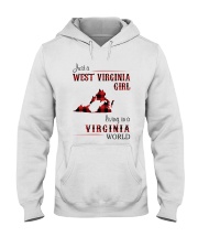 WEST VIRGINIA GIRL LIVING IN VIRGINIA WORLD Hooded Sweatshirt thumbnail