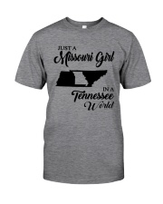 JUST A MISSOURI GIRL IN A TENNESSEE WORLD Classic T-Shirt thumbnail