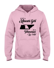 JUST A MISSOURI GIRL IN A TENNESSEE WORLD Hooded Sweatshirt front