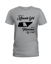 JUST A MISSOURI GIRL IN A TENNESSEE WORLD Ladies T-Shirt thumbnail