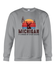 MICHIGAN IT'S WHERE MY STORY BEGINS Crewneck Sweatshirt thumbnail