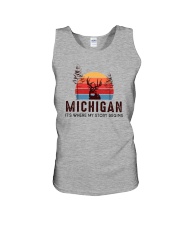 MICHIGAN IT'S WHERE MY STORY BEGINS Unisex Tank thumbnail