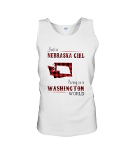 NEBRASKA GIRL LIVING IN WASHINGTON WORLD Unisex Tank thumbnail