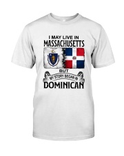 LIVE IN MASSACHUSETTS BEGAN IN DOMINICAN Classic T-Shirt tile
