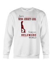 JERSEY GIRL LIVING IN DELAWARE WORLD Crewneck Sweatshirt thumbnail