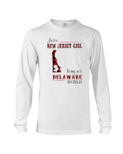 JERSEY GIRL LIVING IN DELAWARE WORLD Long Sleeve Tee thumbnail