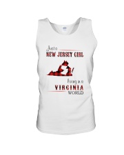 JERSEY GIRL LIVING IN VIRGINIA WORLD Unisex Tank thumbnail
