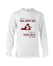 JERSEY GIRL LIVING IN VIRGINIA WORLD Long Sleeve Tee thumbnail