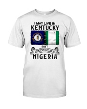 LIVE IN KENTUCKY BEGAN IN NIGERIA Classic T-Shirt tile