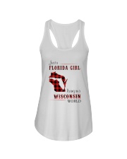 FLORIDA GIRL LIVING IN WISCONSIN WORLD Ladies Flowy Tank thumbnail