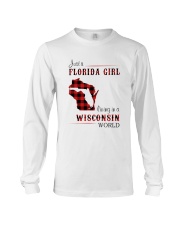 FLORIDA GIRL LIVING IN WISCONSIN WORLD Long Sleeve Tee thumbnail