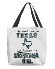 MONTANA GIRL LIFE TOOK TO TEXAS All-Over Tote tile