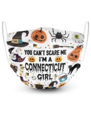 Connecticut Girl Don't Scare Me 2 Layer Face Mask - Single front