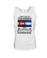 LIVE IN COLORADO BEGAN IN HONDURAS Unisex Tank tile