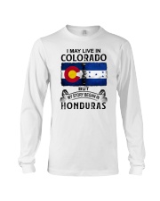 LIVE IN COLORADO BEGAN IN HONDURAS Long Sleeve Tee tile