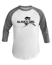 Alaska Girl Map Baseball Tee tile
