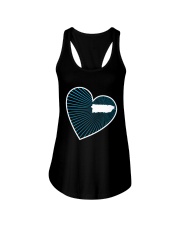 Puerto Rico Map In Heart Line Ladies Flowy Tank tile