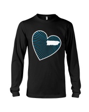 Puerto Rico Map In Heart Line Long Sleeve Tee tile