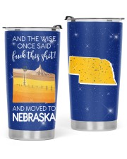 The Wise Moved To Nebraska 20oz Cone Glitter Tumbler front