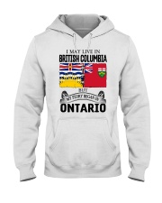 LIVE IN BRITISH COLUMBIA BEGAN IN ONTARIO ROOT Hooded Sweatshirt thumbnail