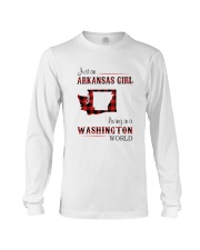 ARKANSAS GIRL LIVING IN WASHINGTON WORLD Long Sleeve Tee thumbnail