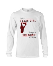 TEXAS GIRL LIVING IN VERMONT WORLD Long Sleeve Tee thumbnail