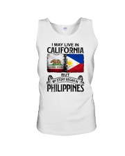 LIVE IN CALIFORNIA BEGAN IN PHILIPPINES Unisex Tank thumbnail