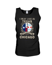 I MAY LIVE IN TEXAS BUT MY STORY IN CHICAGO Unisex Tank tile