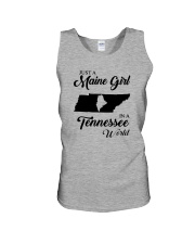 JUST A MAINE GIRL IN A TENNESSEE WORLD Unisex Tank thumbnail