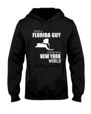 JUST A FLORIDA GUY LIVING IN NEW YORK WORLD Hooded Sweatshirt thumbnail