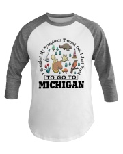 Michigan My Symptoms Baseball Tee tile