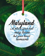 Maryland Your Heart Remains Circle ornament - single (porcelain) custom-circle-ornament-single-porcelain-lifestyle-10