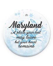 Maryland Your Heart Remains Circle ornament - single (porcelain) front