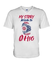 My Story Began In Ohio V-Neck T-Shirt tile
