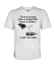 PUERTO RICO SC THE LOVE DAD AND DAUGHTER V-Neck T-Shirt tile