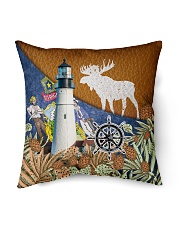 Maine Flag Symbols Leather Indoor Pillow tile